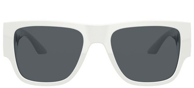 Pre-owned Versace Greca Ve 4403 White/grey 57/20/140 Men Sunglasses In Gray