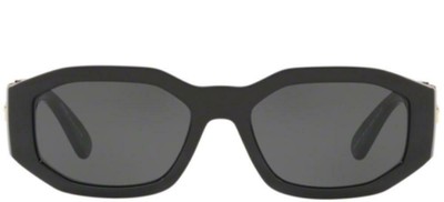 Pre-owned Versace The Clans Ve 4361 Black/grey 53/18/140 Unisex Sunglasses In Gray