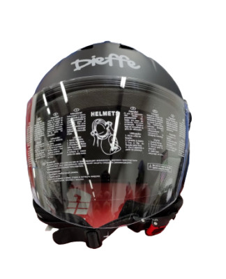 CASCO JET DIEFFE DF13 VISIERA LUNGA SCOOTER CON PRESE D'ARIA ECER 22.05