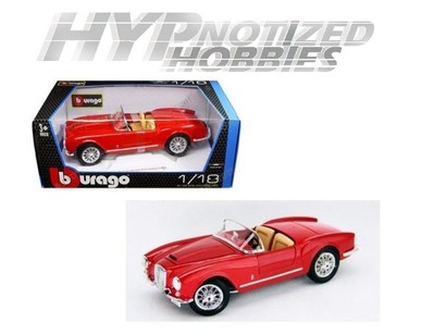 BBURAGO 1:18 1955 LANCIA AURELIA B24 SPIDER DIE-CAST RED 18-12048RD