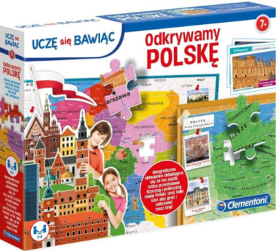 Puzzle 104 elementów. Uczę się bawiąc. Odkrywamy Polskę