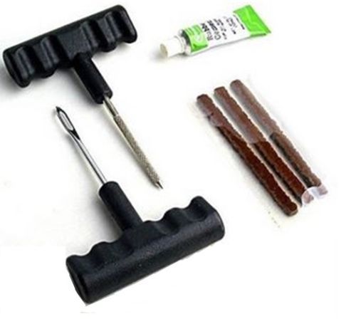 Kit 6 Pezzi Riparazione Foratura Ripara Gomme Tubeless Auto Moto Camper Bici dfh