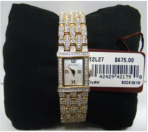 Pre-owned Wittnauer Swarovski Krystal Collection Dress Watch 12l27