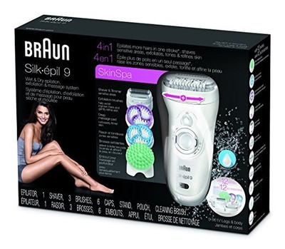 Braun Silk-épil 9 9-961V Women's Epilator, Electric Hair Removal, with...