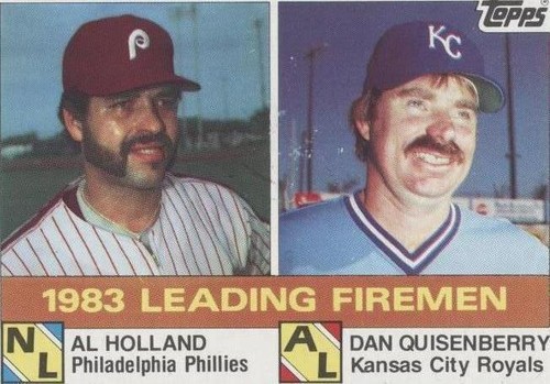 アメリカ軍・エンドテーブル・1984 1984 Topps #718 AL Active Career Save Leaders (Fingers