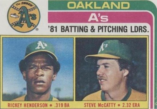 1982 Topps - Rickey Henderson Steve McCatty #156