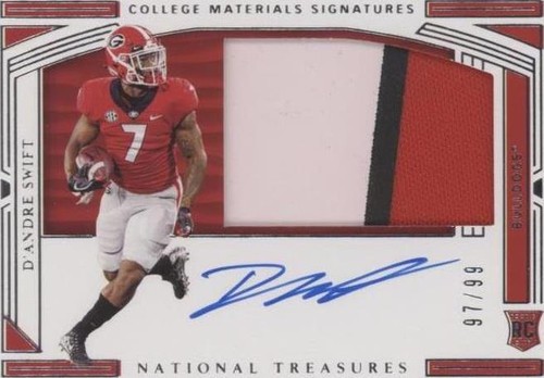 2020 Panini National Treasures Collegiate D'Andre Swift #109