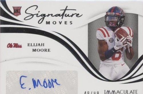 2021 Panini Immaculate Collection Collegiate Elijah Moore #SM-EM