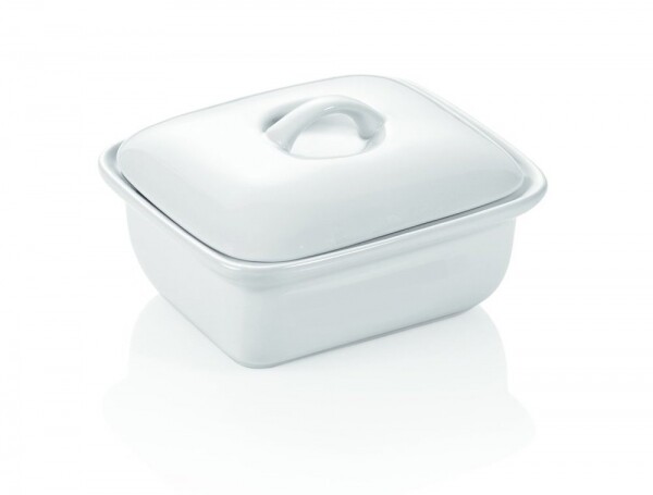Butterdose Porzellan weiß