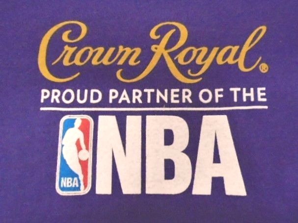 Crown Royal Purple T-Shirt Mens Large Short Sleeve Basketball 100% Cotton NOS