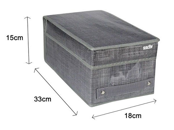 Box Scatola Salvaspazio Portatutto Contenitore Armadio Organizer 18x33x15cm dfh