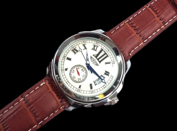 Orologio Polso YK G5126 Uomo Analogico Quarzo Data Elegante Moda Marrone lac