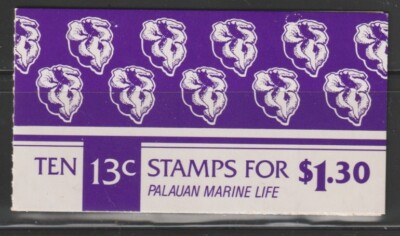 Palau    1983-84    Sc # 13a   Sea Fan   Complete Booklet P-10      MNH    OG