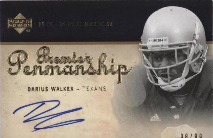 2007 UD Premier Darius Walker #PP-DW