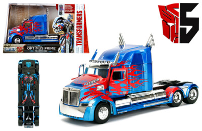 JADA 98403 TRANSFORMERS 5 MOVIE OPTIMUS PRIME 1/24 DIECAST MODEL BLUE