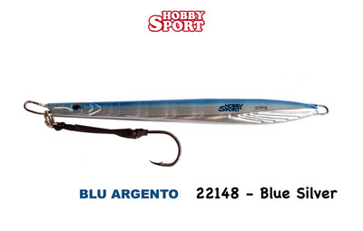 VERTICAL JIG   ABYSS 200 GR color BLU ARG. OLOGRAFICO PESCA MARE BARCA RICCIOLA