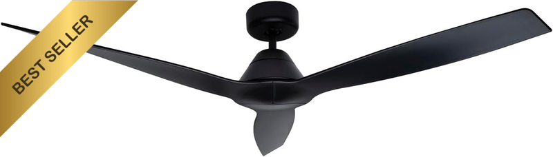 Platinum Ceiling Fan with Remote 5 Speed Timer Black