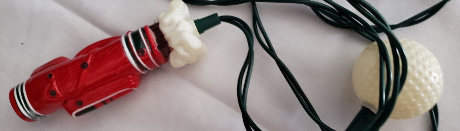 Novelty Golf Lights 10 Light String Party Man Cave Golfer Tested