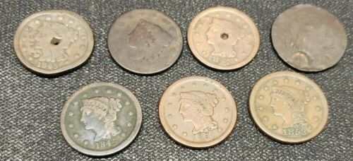 LOT of US Large Cents AG-EF some culls Nice fillers Coronet Braided Matron A109