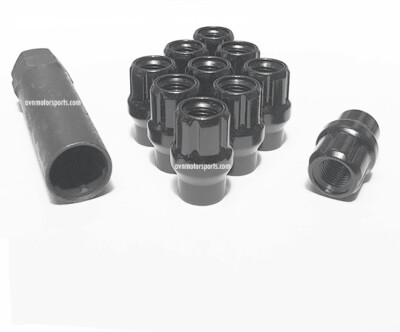 5x OPEN END ET EXTENDED THREAD 7/16-20 SPLINE BLACK CHEVY BUICK PONTIAC OLDS
