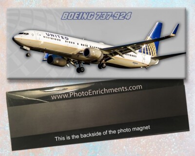 United Airlines 2011 Colors Boeing 737-924 Handmade 2''x5'' Fridge Magnet (PMT1553