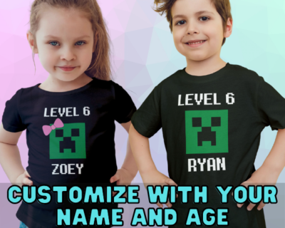 minecraft birthday shirt boy