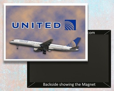 United Airlines Logo Handmade 3.25''x2.25'' Collectible Fridge Magnet (LM14103)