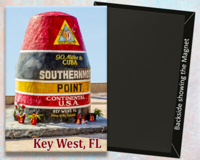 Key West Southernmost Point Handmade 3.25" x 2.25" Fridge Magnet  (PMD10033)