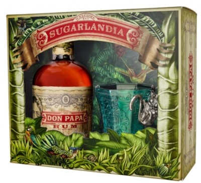 Don Papa Rum Geschenkset mit einem Glas 40% 0,7l