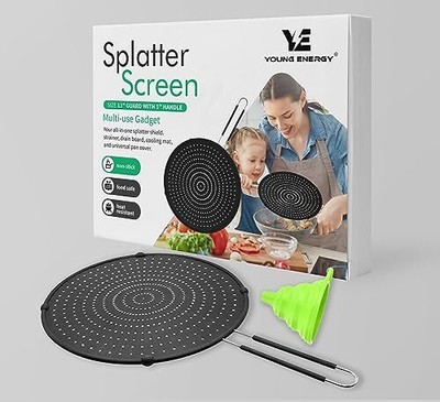 13" Silicone Splash Guard for Frying Pan Heat Resistant Grease Splatter Screen