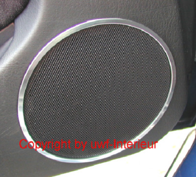 (Qi) Chrom Aluminium Lautsprecherringe BMW E46 4tr.  X5