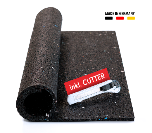 BAUHELD® Antivibrationsmatte 60x60x0,6cm Unterlage Waschmaschine Gummigranulat 