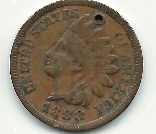 1859-1909 Indian Head Cents  (1888 over 7)  sku#47289