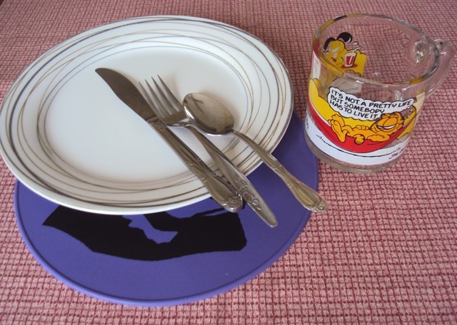 Purple Silicone Black Labrador Kitchen Hot Pad, Table Placemat, Table Trivet