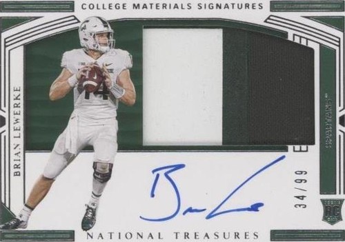 2020 Panini National Treasures Collegiate Brian Lewerke #142