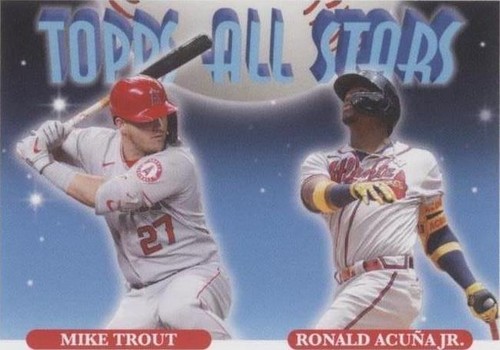 2021 Topps Throwback Thursday #TBT - Mike Trout Ronald Acuña Jr. #80