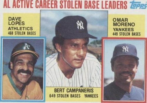 1984 Topps - Bert Campaneris Davey Lopes Omar Moreno #714