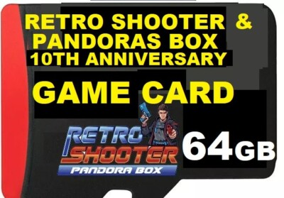 RETRO SHOOTER/PANDORAS BOX  64gb SD CARD WITH LASER GAMES & REV X