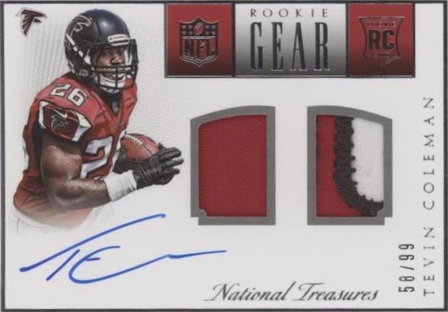 2015 Panini National Treasures Tevin Coleman #RNG-TC