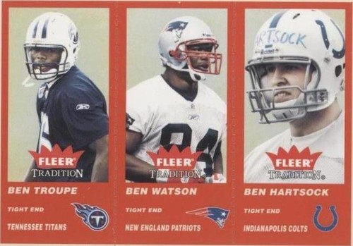 2004 Fleer Tradition Ben Hartsock Ben Troupe Ben Watson #356
