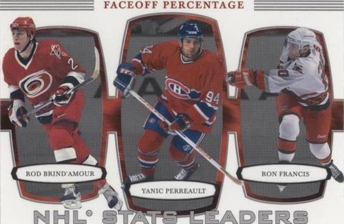 2002-03 In the Game Be A Player First Edition - Rod Brind'Amour Ron Francis Yanic Perreault #386