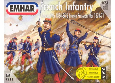Emhar 7211 French Infantry Crimean and Franco Prussian Wars 1:72