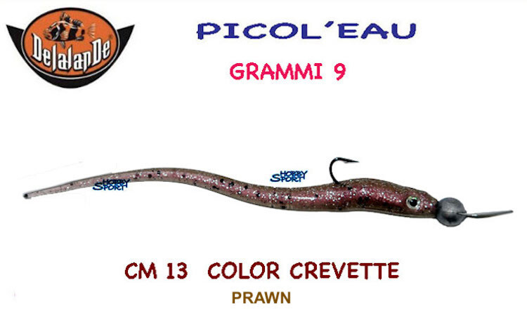 PICOL'EAU DELALANDE 9 GR  PRAWN CREVETTE 13 CM ANGUILLINA X SPIGOLA 28130909