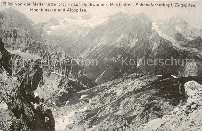 73808011 Meilerhuette 2377m Garmisch-Partenkirchen Mit Hochwanner Plattspitze Sc