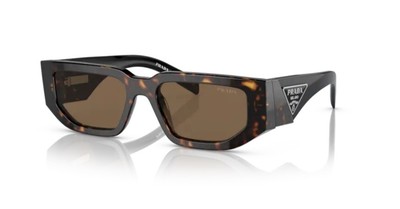 Pre-owned Prada Pr 09zsf 2au06b Tortoise Dark Brown 55 Mm Men's Sunglasses