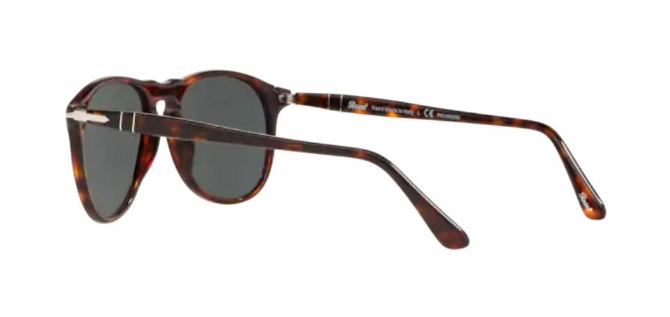 Pre-owned Persol 0po 9649s 24/58 Havana/gray Polarized Sunglasses