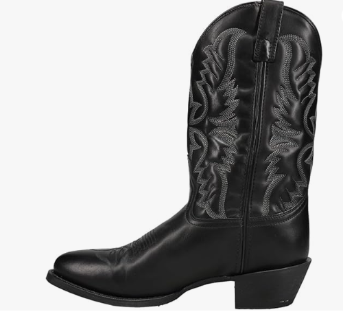 Laredo Birchwood Round Toe Cowboy  Mens Black Dress Boots
