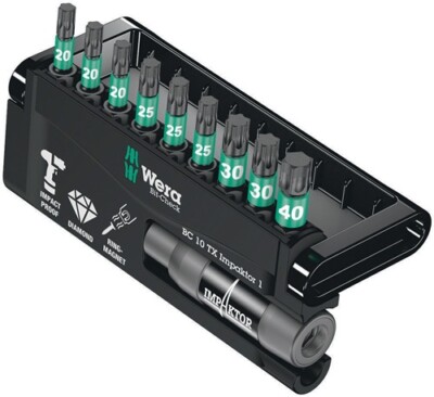 Wera Bits-Assortment Torx Bit-Check 10 TX Impaktor 1