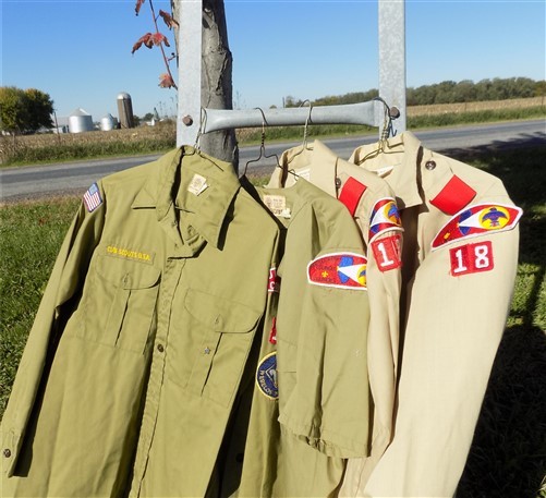 Boy Scout Uniform Shirts Pants Hat Sash Belt Vest Lot Costume Cosplay Vintage