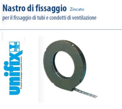 FASCETTA BANDA FORATA UNIFIX NASTRO FORATO CONTINUO METALLO 10 metri 12 mm 12mm